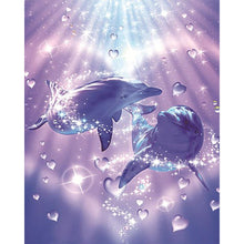 Load image into Gallery viewer, Diamond Painting - Full Square - Dream love dolphin (40*50CM)