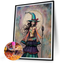 Load image into Gallery viewer, Diamond Painting - Full Round - Witch under the moon (30*40CM)
