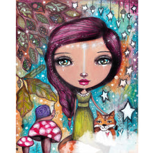 Load image into Gallery viewer, Diamond Painting - Full Round - pencil drawing girl (40*50CM)