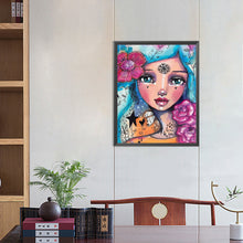 Load image into Gallery viewer, Diamond Painting - Full Round - pencil drawing girl (40*50CM)