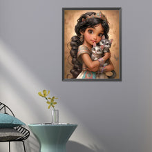 Load image into Gallery viewer, Diamond Painting - Full Round - sweet girl (40*50CM)