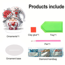 Load image into Gallery viewer, Acrylic Cute Gnome Single-Sided Desktop Diamond Art Kits Home Door Decor (Heart)