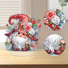 Load image into Gallery viewer, Acrylic Gnome Single-Sided Desktop Diamond Art Kit Home Door Decor (Rose Gnome)