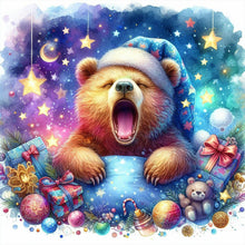 Load image into Gallery viewer, Diamond Painting - Full Round - The waking little bear and the galaxy (40*40CM)