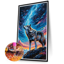 Load image into Gallery viewer, Diamond Painting - Full Round - Wolf under the night sky (40*70CM)