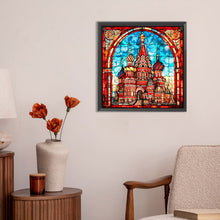 Load image into Gallery viewer, Diamond Painting - Full Round - glass art red castle (30*30CM)