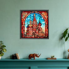 Load image into Gallery viewer, Diamond Painting - Full Round - glass art red castle (30*30CM)