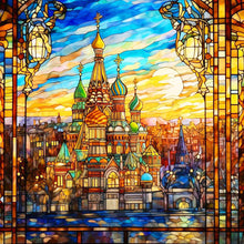 Load image into Gallery viewer, Diamond Painting - Full Round - glass art colorful castle (30*30CM)