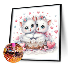 Load image into Gallery viewer, Diamond Painting - Full Round - pair of white cats (30*30CM)