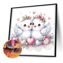 Load image into Gallery viewer, Diamond Painting - Full Round - pair of white doves (30*30CM)