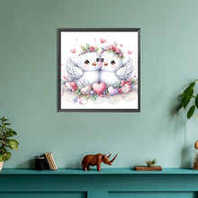 Load image into Gallery viewer, Diamond Painting - Full Round - pair of white doves (30*30CM)