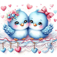 Load image into Gallery viewer, Diamond Painting - Full Round - pair of bluebirds (30*30CM)