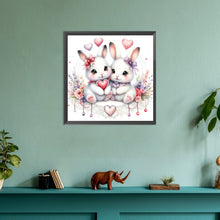 Load image into Gallery viewer, Diamond Painting - Full Round - pair of white rabbits (30*30CM)
