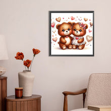 Load image into Gallery viewer, Diamond Painting - Full Round - pair of bears (30*30CM)