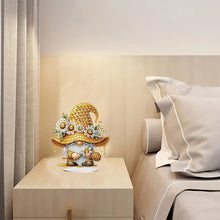 Load image into Gallery viewer, Special Shape Cute Gnome 5D DIY Table Top Diamond Painting Ornament Kits (Bee)