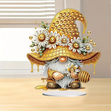 Load image into Gallery viewer, Special Shape Cute Gnome 5D DIY Table Top Diamond Painting Ornament Kits (Bee)