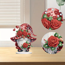 Load image into Gallery viewer, Special Shape Cute Gnome Table Top Diamond Painting Ornament Kits (Big Rose)