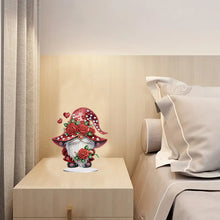 Load image into Gallery viewer, Special Shape Cute Gnome Table Top Diamond Painting Ornament Kits (Big Rose)