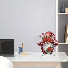 Load image into Gallery viewer, Special Shape Cute Gnome Table Top Diamond Painting Ornament Kits (Big Rose)