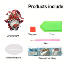 Load image into Gallery viewer, Special Shape Cute Gnome Table Top Diamond Painting Ornament Kits (Big Rose)