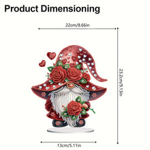 Load image into Gallery viewer, Special Shape Cute Gnome Table Top Diamond Painting Ornament Kits (Big Rose)