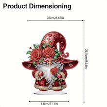 Load image into Gallery viewer, Special Shape Cute Gnome Table Top Diamond Painting Ornament Kits (Small Rose)