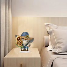 Load image into Gallery viewer, Special Shape Cute Gnome Table Top Diamond Painting Ornament Kit (Big Sunflower)