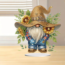 Load image into Gallery viewer, Special Shape Cute Gnome 5D DIY Table Top Diamond Painting Kit (Small Sunflower)