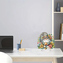 Load image into Gallery viewer, Special Shape Cute Gnome Table Top Diamond Painting Ornament Kits (Gold Egg)