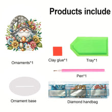 Load image into Gallery viewer, Special Shape Cute Gnome Table Top Diamond Painting Ornament Kits (Gold Egg)