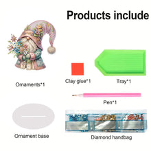 Load image into Gallery viewer, Special Shape Cute Gnome 5D Table Top Diamond Painting Ornament Kits (Flower)