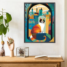 Load image into Gallery viewer, Diamond Painting - Full Round - cats in mural town (30*40CM)