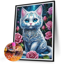 Load image into Gallery viewer, Diamond Painting - Full Round - cat among rose bushes (30*40CM)