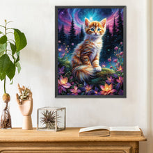 Load image into Gallery viewer, Diamond Painting - Full Round - Cat under the stars (30*40CM)