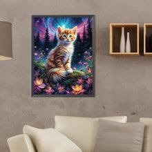 Load image into Gallery viewer, Diamond Painting - Full Round - Cat under the stars (30*40CM)