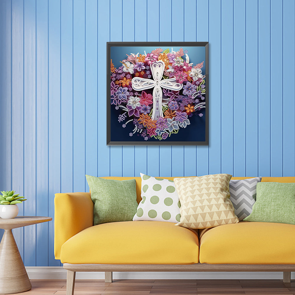 Diamond Painting - Partial Special Shaped - cross paper painting (30*30CM)