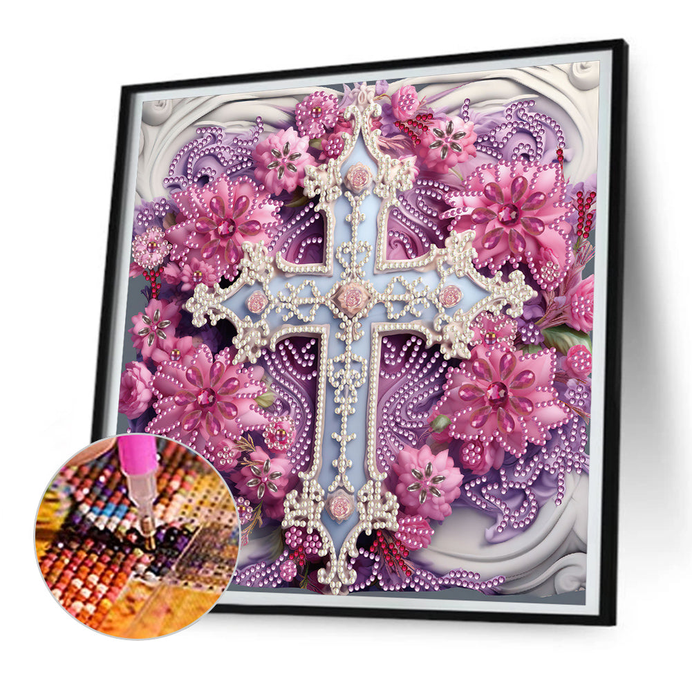 Diamond Painting - Partial Special Shaped - cross paper painting (30*30CM)