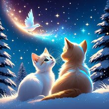 Load image into Gallery viewer, Diamond Painting - Full Round - kitten (30*30CM)