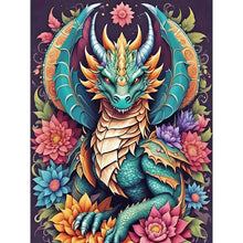 Load image into Gallery viewer, Diamond Painting - Full Round - Dragon in flowers (30*40CM)