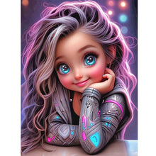 Load image into Gallery viewer, Diamond Painting - Full Round - cool little girl (30*40CM)