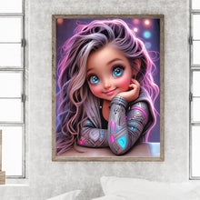 Load image into Gallery viewer, Diamond Painting - Full Round - cool little girl (30*40CM)