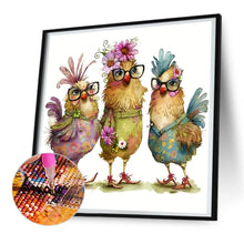 Load image into Gallery viewer, Diamond Painting - Full Round - cartoon chicken (30*30CM)
