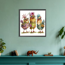 Load image into Gallery viewer, Diamond Painting - Full Round - cartoon chicken (30*30CM)