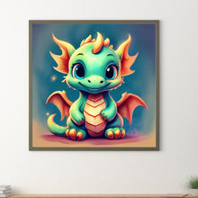 Load image into Gallery viewer, Diamond Painting - Full Round - Green Dragon (30*30CM)