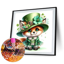 Load image into Gallery viewer, Diamond Painting - Full Round - st patrick four leaf clover fox (30*30CM)