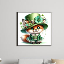 Load image into Gallery viewer, Diamond Painting - Full Round - st patrick four leaf clover fox (30*30CM)