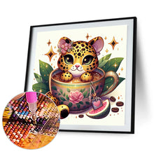 Load image into Gallery viewer, Diamond Painting - Full Round - leopard kitten (30*30CM)