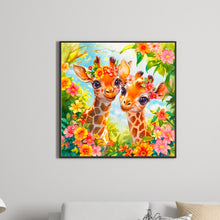 Load image into Gallery viewer, Diamond Painting - Full Round - two giraffes (30*30CM)