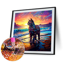 Load image into Gallery viewer, Diamond Painting - Full Round - glass art cat (30*30CM)