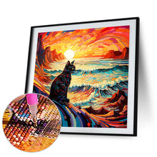 Load image into Gallery viewer, Diamond Painting - Full Round - glass art kitten (30*30CM)